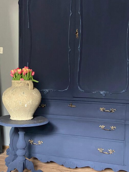 Grote kuifkast blauw